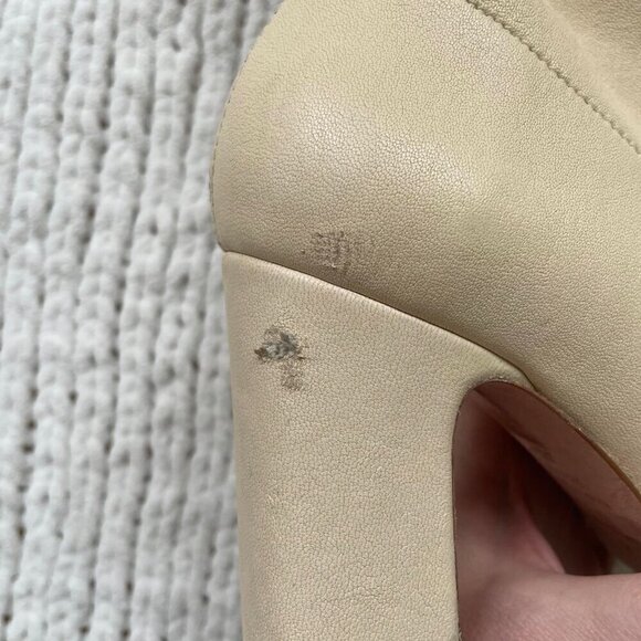 Stuart Weitzman Women's Leather Bisque Knee-High Milla Boots - Size 6 - Picture 5 of 6